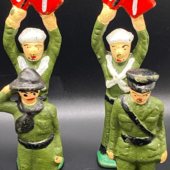 Vintage Barclay Manoil Cast Iron Toy Soldiers Lot of 10 WWII Pre-1970’s - Picture 7 of 13